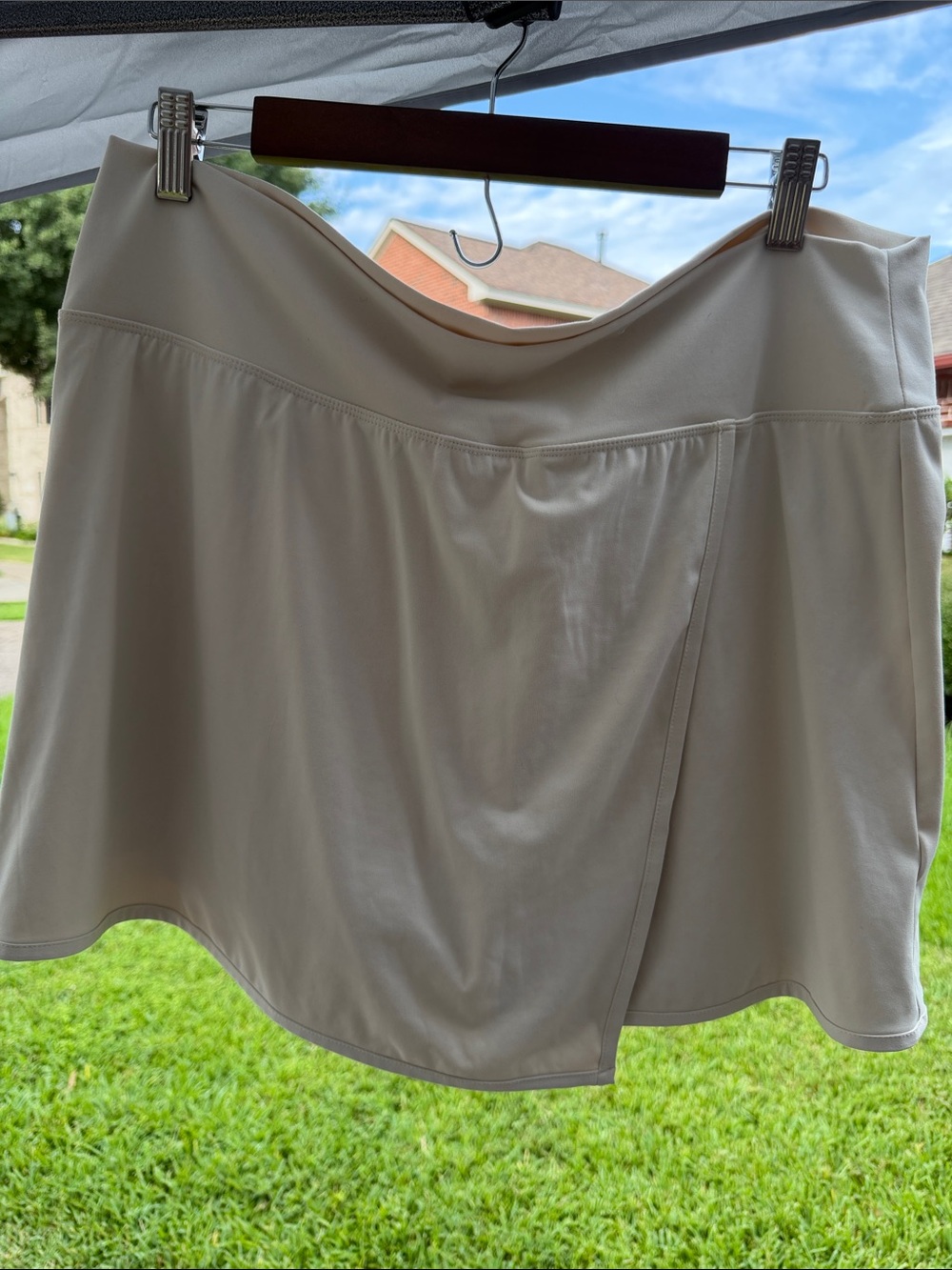 Women's Cream Active Skort - Lightweight Athletic Skort